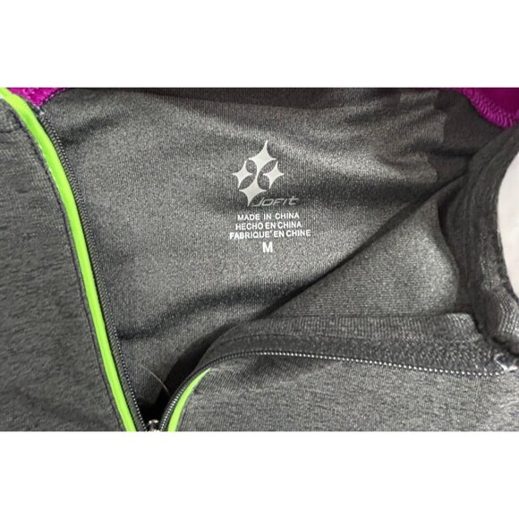Jofit Women's Athletic Golf Shirt 1/4 Zip Oracle Top Charcoal Gray Size Medium - Picture 3 of 8